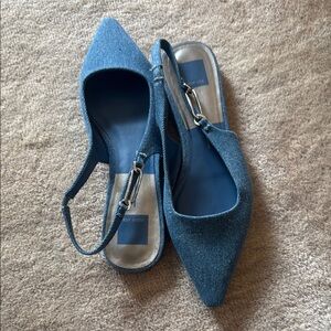Blue Dolce Vita Denim Slingback Flats